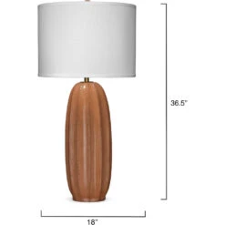 Beckham 36.5 Inch 150.00 Watt Tan Table Lamp Portable Light -Home Lighting 1beck tlca 2