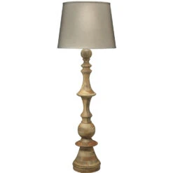 Budapest 72 Inch 150 Watt Natural Wood Floor Lamp Portable Light