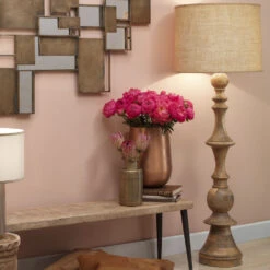 Budapest 72 Inch 150 Watt Natural Wood Floor Lamp Portable Light -Home Lighting 1buda flwd 2