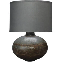 Caisson 23 Inch 150.00 Watt Gun Metal Table Lamp Portable Light