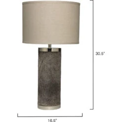 Column 30 Inch 150.00 Watt Grey Table Lamp Portable Light -Home Lighting 1colu tlgh 5