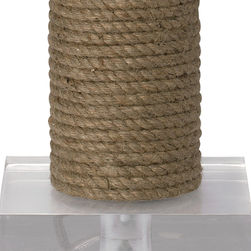 Cylinder Rope 28 Inch 150.00 Watt Jute Table Lamp Portable Light 4 Cylinder Rope 28 Inch 150.00 Watt Jute Table Lamp Portable Light - Image 2