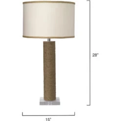 Cylinder Rope 28 Inch 150.00 Watt Jute Table Lamp Portable Light 8 Cylinder Rope 28 Inch 150.00 Watt Jute Table Lamp Portable Light -Home Lighting 1cyli tlju 6