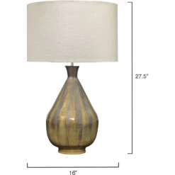 Daybreak 28 Inch 150.00 Watt Grey Enameled Metal Table Lamp Portable Light -Home Lighting 1dayb tlgr 2