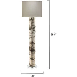 Forrester 69 Inch 150.00 Watt Birch Veneer Floor Lamp Portable Light -Home Lighting 1forr flbi 2