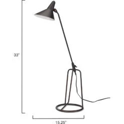Franco Tri-Pod 33 Inch 60.00 Watt Oil Rubbed Bronze Table Lamp Portable Light -Home Lighting 1fran tlob 5