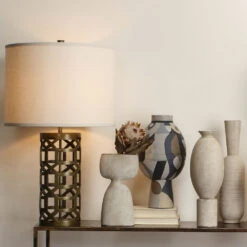 Labyrinth 30 Inch 150.00 Watt Antique Brass Metal Table Lamp Portable Light 8 Labyrinth 30 Inch 150.00 Watt Antique Brass Metal Table Lamp Portable Light -Home Lighting 1laby tlab 1