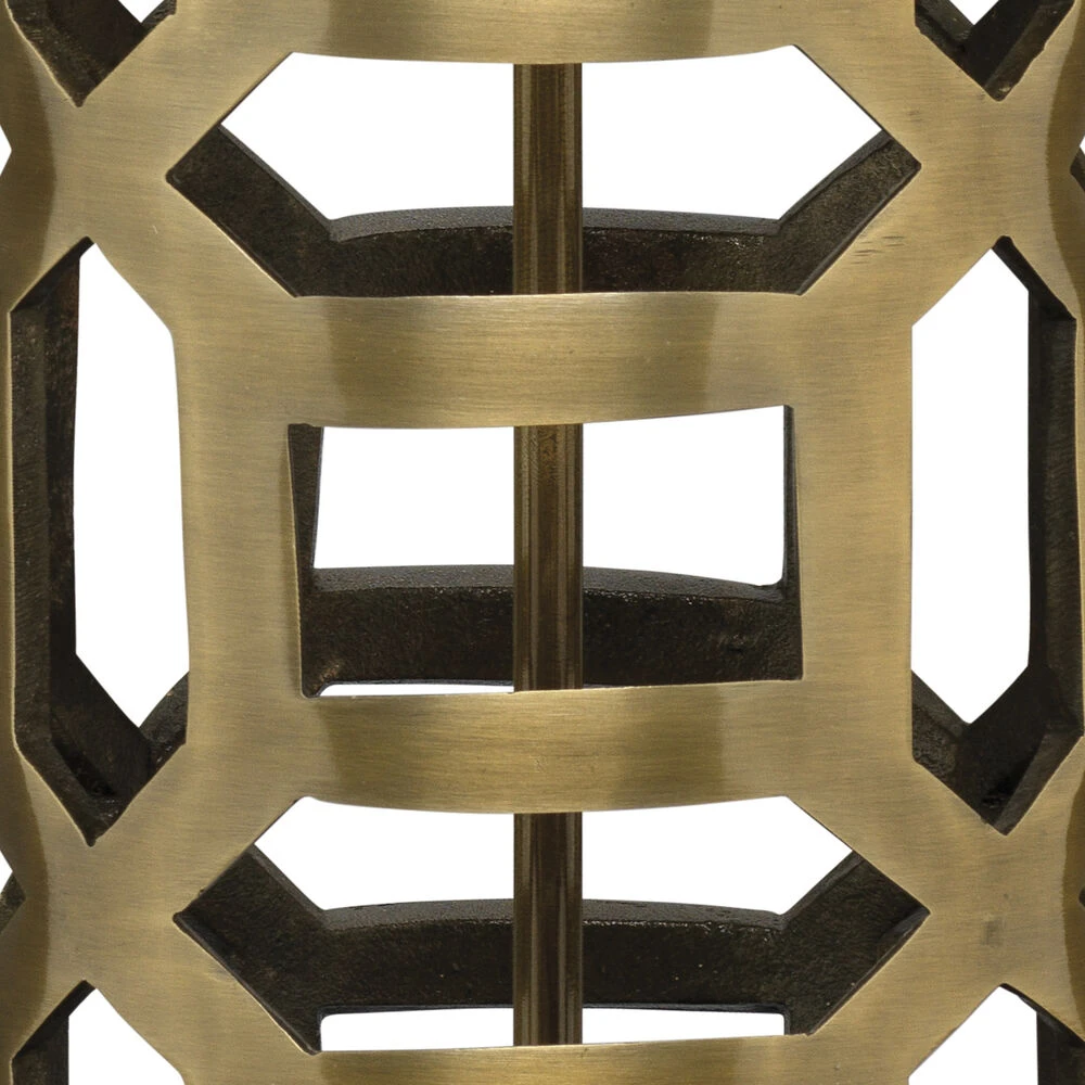 Labyrinth 30 Inch 150.00 Watt Antique Brass Metal Table Lamp Portable Light 6 Labyrinth 30 Inch 150.00 Watt Antique Brass Metal Table Lamp Portable Light - Image 4