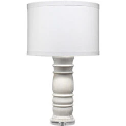 Monument 32 Inch 150.00 Watt White Marble Table Lamp Portable Light