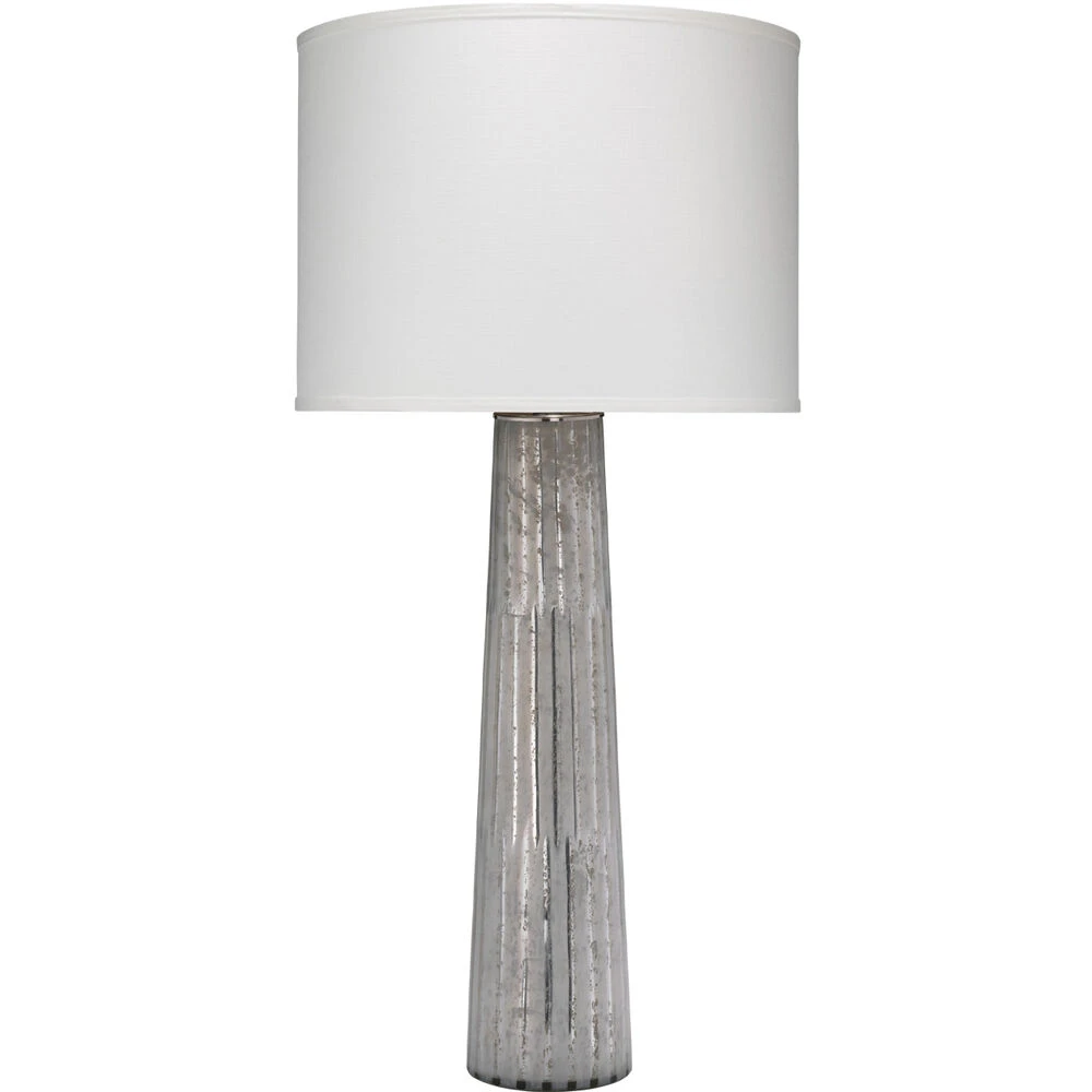 Striped Silver Pillar 38 Inch 150.00 Watt Clear Seeded Table Lamp Portable Light 3 Striped Silver Pillar 38 Inch 150.00 Watt Clear Seeded Table Lamp Portable Light