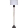 Sheridan 70 Inch 150.00 Watt White Hide & Oil Rubbed Bronze Metal Floor Lamp Portable Light -Home Lighting 1sher flwh
