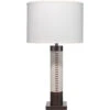 Sheridan 32 Inch 150.00 Watt White Hide & Oil Rubbed Bronze Metal Table Lamp Portable Light -Home Lighting 1sher tlwh