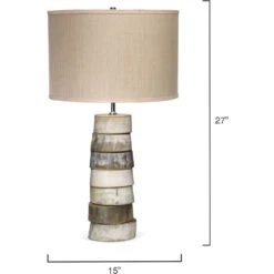 Stacked Horn 27 Inch 150 Watt Horn Table Lamp Portable Light 8 Stacked Horn 27 Inch 150 Watt Horn Table Lamp Portable Light -Home Lighting 1stac tlho 2