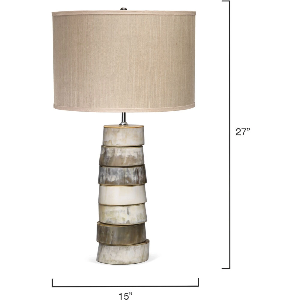Stacked Horn 27 Inch 150 Watt Horn Table Lamp Portable Light 5 Stacked Horn 27 Inch 150 Watt Horn Table Lamp Portable Light - Image 3