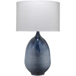 Twilight 35 Inch 150.00 Watt Blue Ombre Enameled Metal Table Lamp Portable Light