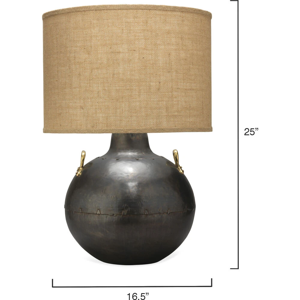 Two Handled Kettle 25 Inch 150.00 Watt Iron Table Lamp Portable Light 6 Two Handled Kettle 25 Inch 150.00 Watt Iron Table Lamp Portable Light - Image 4