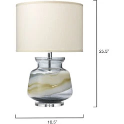 Ursula 26 Inch 150.00 Watt Blue Swirl Glass Table Lamp Portable Light -Home Lighting 1ursu tlbl 5