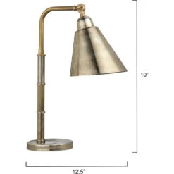 Vilhelm 19 Inch 60.00 Watt Antique Silver And Antique Brass Task Lamp Portable Light -Home Lighting 1vilh tlab 5