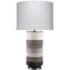 Winslow 33 Inch 150.00 Watt White / Light Grey / Dark Grey Hide Table Lamp Portable Light -Home Lighting 1wins tlhi