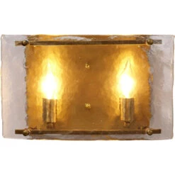 Glenn 2 Light 14 Inch Antique Brass Double Wall Sconce Wall Light -Home Lighting 4glen dbab 4
