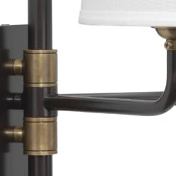 Lawton 2 Light 13 Inch Oil Rubbed Bronze W/ Antique Brass Accents Double Arm Wall Sconce Wall Light -Home Lighting 4lawt dbob 3