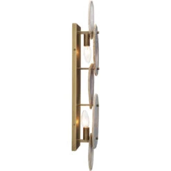 Trinity 2 Light 6.5 Inch Pale Lavender & Antique Brass Wall Sconce Wall Light -Home Lighting 4trin lglv 4