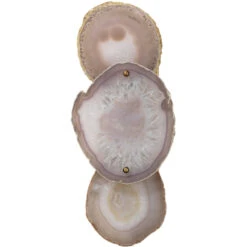 Trinity 1 Light 7 Inch Pale Lavender Agate & Antique Brass Wall Sconce Wall Light