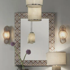 Trinity 1 Light 7 Inch Pale Lavender Agate & Antique Brass Wall Sconce Wall Light -Home Lighting 4trin sclv 13