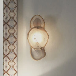 Trinity 1 Light 7 Inch Pale Lavender Agate & Antique Brass Wall Sconce Wall Light -Home Lighting 4trin sclv 15