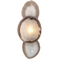 Trinity 1 Light 7 Inch Pale Lavender Agate & Antique Brass Wall Sconce Wall Light -Home Lighting 4trin sclv 16