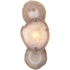 Trinity 1 Light 7 Inch Pale Lavender Agate & Antique Brass Wall Sconce Wall Light -Home Lighting 4trin sclv 3