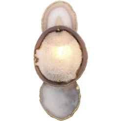 Trinity 1 Light 7 Inch Pale Lavender Agate & Antique Brass Wall Sconce Wall Light -Home Lighting 4trin sclv 7