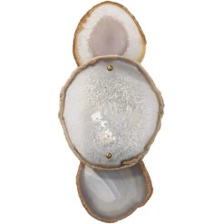 Trinity 1 Light 7 Inch Pale Lavender Agate & Antique Brass Wall Sconce Wall Light -Home Lighting 4trin sclv 8