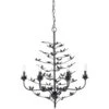 Blooming 12 Light 30 Inch Black Chandelier Ceiling Light -Home Lighting 5bloo blck