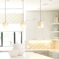 Borealis 1 Light 7 Inch Alabaster Pendant Ceiling Light, Hexagon 15 Borealis 1 Light 7 Inch Alabaster Pendant Ceiling Light, Hexagon -Home Lighting 5bore smwh 18