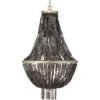 Capsize 5 Light 20 Inch Black Mother Of Pearl And Champagne Leaf Metal Chandelier Ceiling Light -Home Lighting 5caps chbk