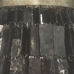 Capsize 5 Light 20 Inch Black Mother Of Pearl And Champagne Leaf Metal Chandelier Ceiling Light -Home Lighting 5caps chbk 5