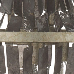 Capsize 5 Light 20 Inch Black Mother Of Pearl And Champagne Leaf Metal Chandelier Ceiling Light -Home Lighting 5caps chbk 9