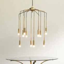 Cascade 12 Light 26 Inch Antique Brass Pendant Ceiling Light -Home Lighting 5casc chab 8