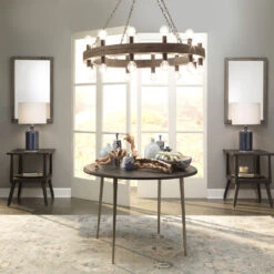 Cirque 24 Light 48 Inch Salvaged Grey Oak & Oil Rubbed Bronze Chandelier Ceiling Light -Home Lighting 5cirq mdob 4