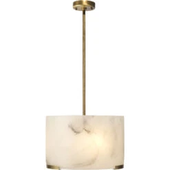 Elancourt 3 Light 17 Inch White Faux Alabaster & Antique Brass Pendant Ceiling Light 10 Elancourt 3 Light 17 Inch White Faux Alabaster & Antique Brass Pendant Ceiling Light -Home Lighting 5elan pdab 2
