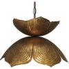Flowering Lotus 1 Light 20 Inch Antique Gold Pendant Ceiling Light 1 Flowering Lotus 1 Light 20 Inch Antique Gold Pendant Ceiling Light -Home Lighting 5flow lggo