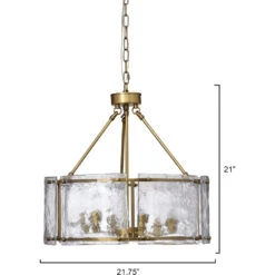 Glenn 6 Light 21.75 Inch Antique Brass Chandelier Ceiling Light, Large -Home Lighting 5glen lgab 2
