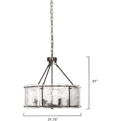 Glenn 6 Light 21.75 Inch Bronze And Oil Rubbed Bronze Chandelier Ceiling Light, Large -Home Lighting 5glen lgob 2