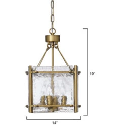 Glenn 4 Light 14 Inch Antique Brass Chandelier Ceiling Light, Small -Home Lighting 5glen smab 2