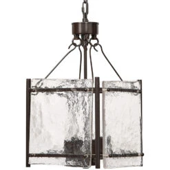 Glenn 4 Light 14 Inch Bronze And Oil Rubbed Bronze Chandelier Ceiling Light, Small