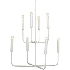 Mercer 8 Light 36 Inch White Gesso Two Tier Chandelier Ceiling Light 8 Mercer 8 Light 36 Inch White Gesso Two Tier Chandelier Ceiling Light -Home Lighting 5merc chwh 1