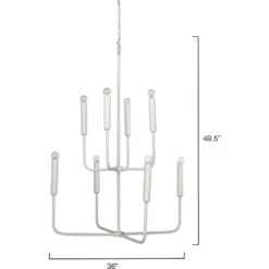 Mercer 8 Light 36 Inch White Gesso Two Tier Chandelier Ceiling Light 10 Mercer 8 Light 36 Inch White Gesso Two Tier Chandelier Ceiling Light -Home Lighting 5merc chwh 7