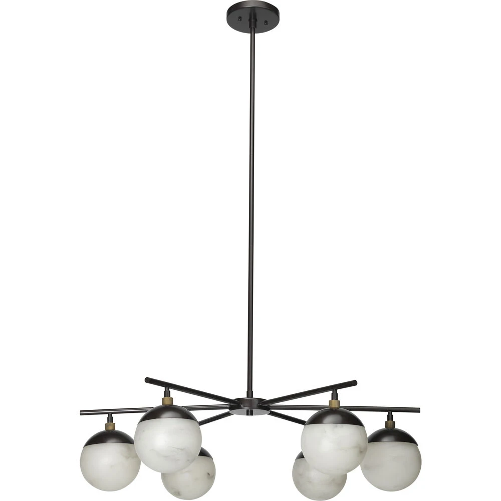 Metro 6 Light 40 Inch Faux White Alabaster And Oil Rubbed Bronze Chandelier Ceiling Light, Antique Brass Accents 3 Metro 6 Light 40 Inch Faux White Alabaster And Oil Rubbed Bronze Chandelier Ceiling Light, Antique Brass Accents