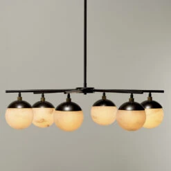 Metro 6 Light 40 Inch Faux White Alabaster And Oil Rubbed Bronze Chandelier Ceiling Light, Antique Brass Accents 9 Metro 6 Light 40 Inch Faux White Alabaster And Oil Rubbed Bronze Chandelier Ceiling Light, Antique Brass Accents -Home Lighting 5metr6 chob 4